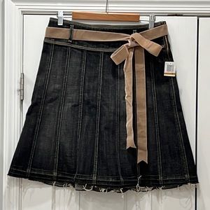 7 For All Mankind Denim Skirt Velvet Belt Size 29 NWT